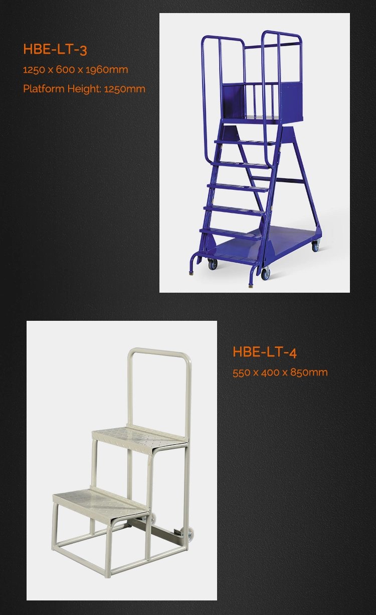 3-Step Ladder High Quality Warehouse Ladder Truck Cart