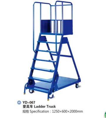 Heavy Duty Warehouse Steel Storage Ladder Truck Cart