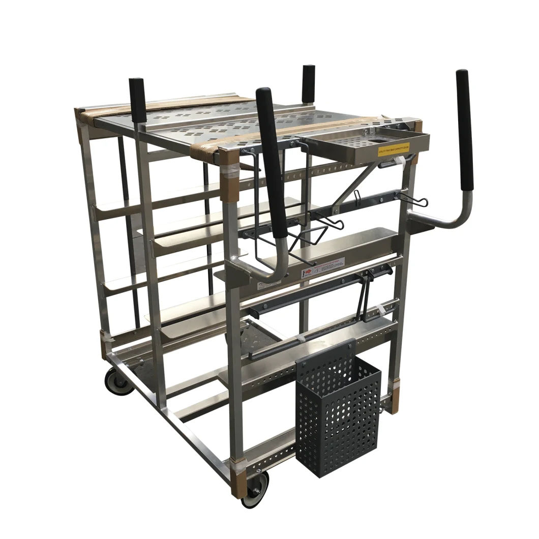Aluminum Ladder Cart for Supermarket and Warehouse Logistics