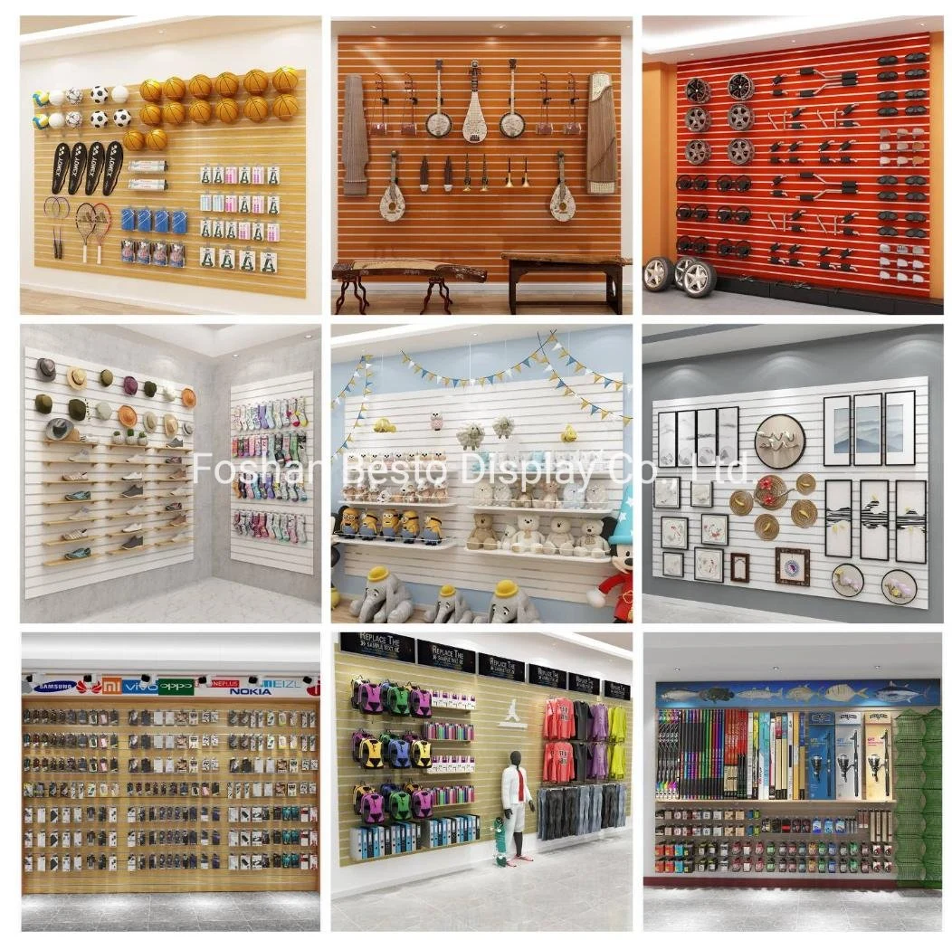 Quality Maple Slatwall Panels Displays &amp; Accessories &amp; Retail Fixtures for Store/Shop/Supermarket Shopfitting Design