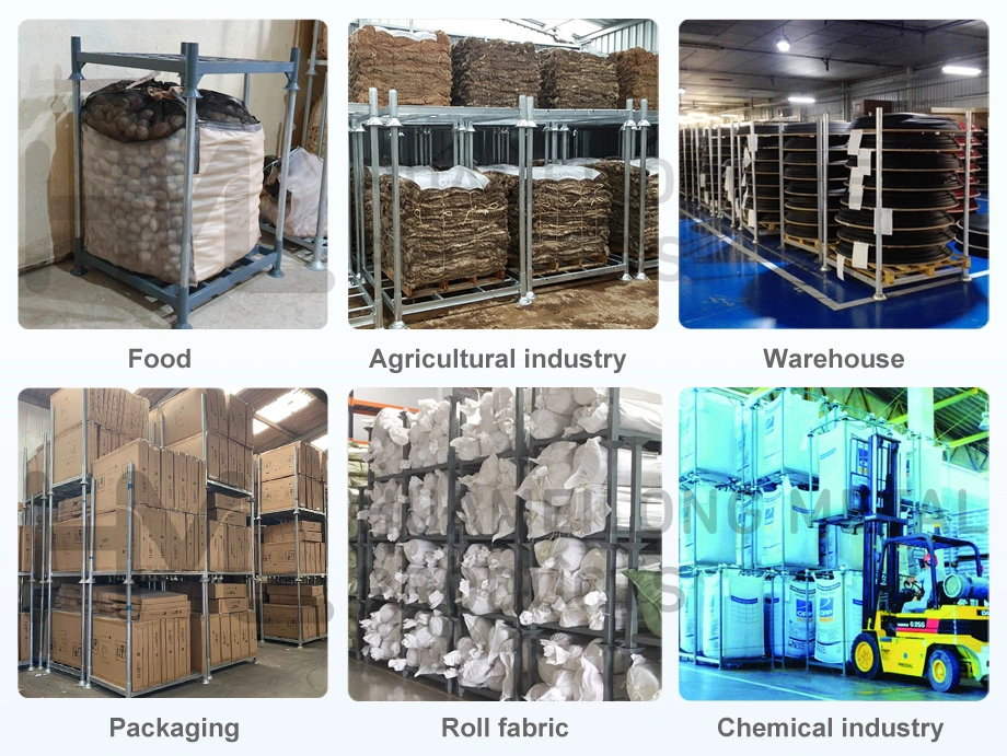 Warehouse Galvanized Folding Stacking Metal Steel Storage Pallet Racking
