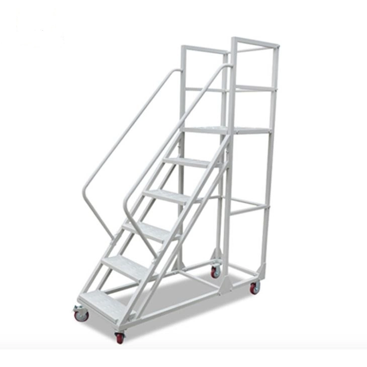 Safety Climbing Ladder Cart on Wheels