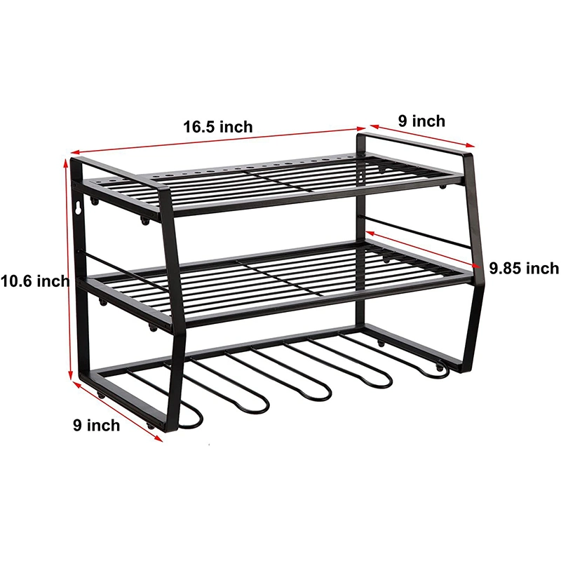 3layers Strong Bearing Wall Mounted Power Tool Organizer Holder Display Rack with Large Capacity Hanging