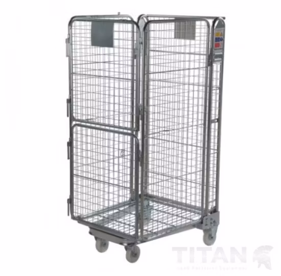 Metal Storage Wire Mesh Roll Container Cage with Zinc Plated