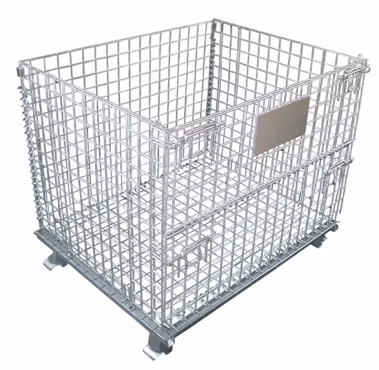 Heavy Duty Galvanized Collapsible Stacking and Folding Cargo Storage Cage