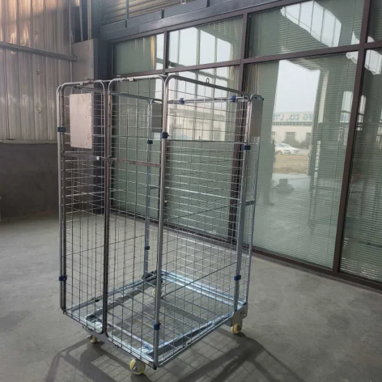 Customized Durable Industrial Metal Roll Container Cage for Cargo Storage Transportation