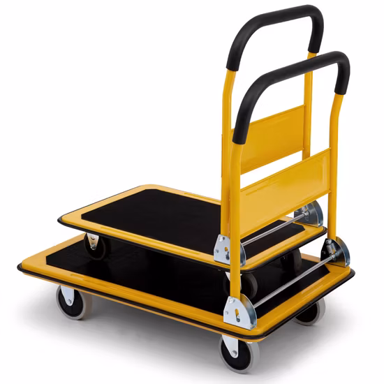 200/600kgs Folding Metal Hand Cart Heavy Duty Steel Platform Hand Truck Metal Trolley 500kgs Foldable Hand Cart